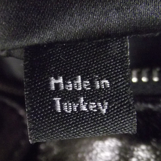 Leather Vitello Lux Pleated Tote Black