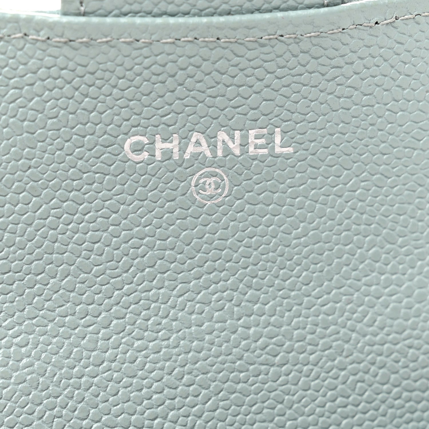 Chanel Caviar Quilted Flap Card Holder Wallet Light Blue 7 of 8