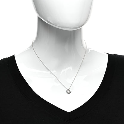 Tiffany 18K White Gold Diamond Frank Gehry Fish Circle Pendant Necklace 2 of 5