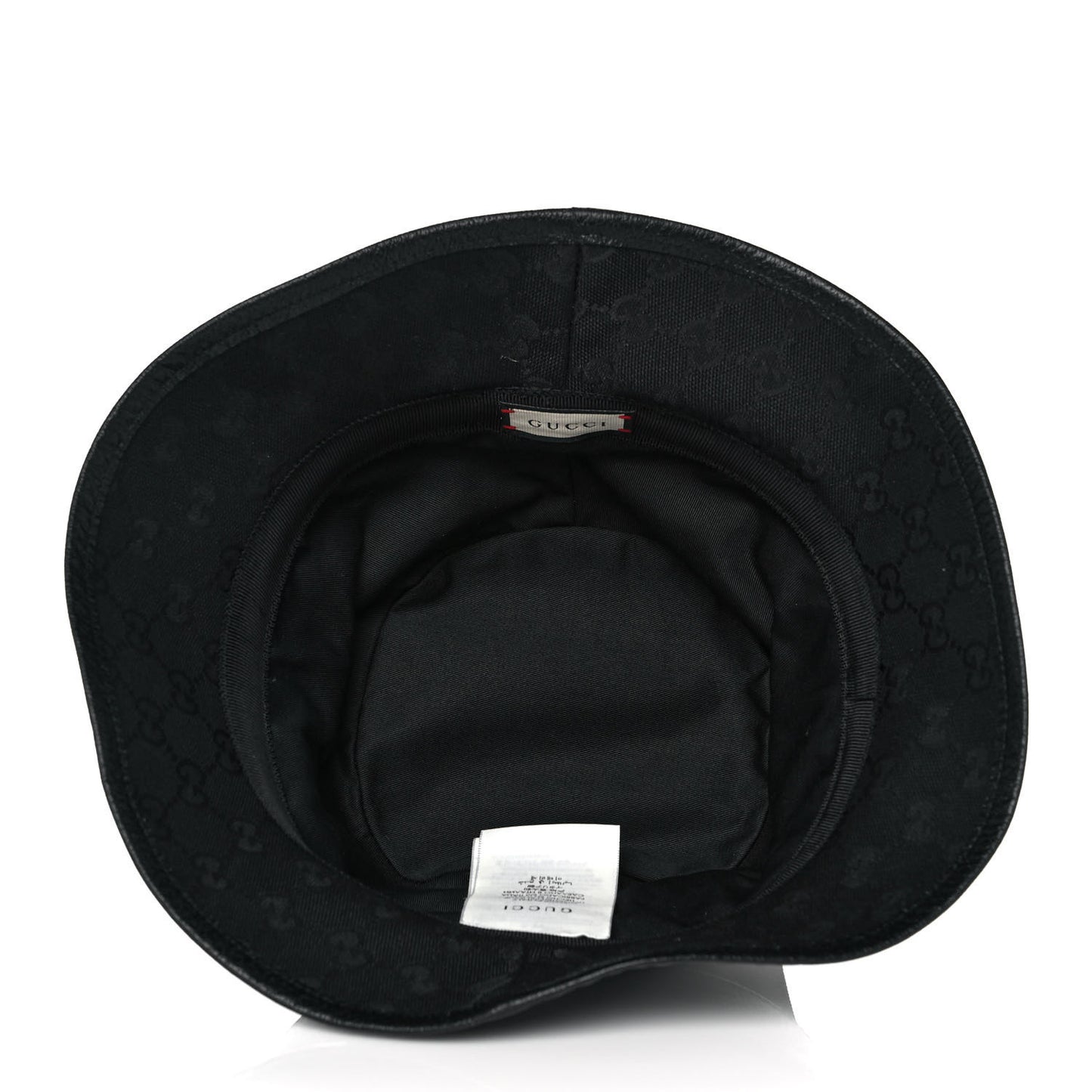 Monogram Textured Dollar Calfskin GG Jago Bucket Hat M Black