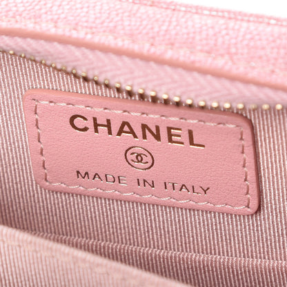 Chanel Iridescent Caviar Quilted Zip Phone Case Pink 8 of 10