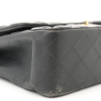 Chanel Lambskin Quilted Jumbo Double Flap Dark Grey 9 of 16