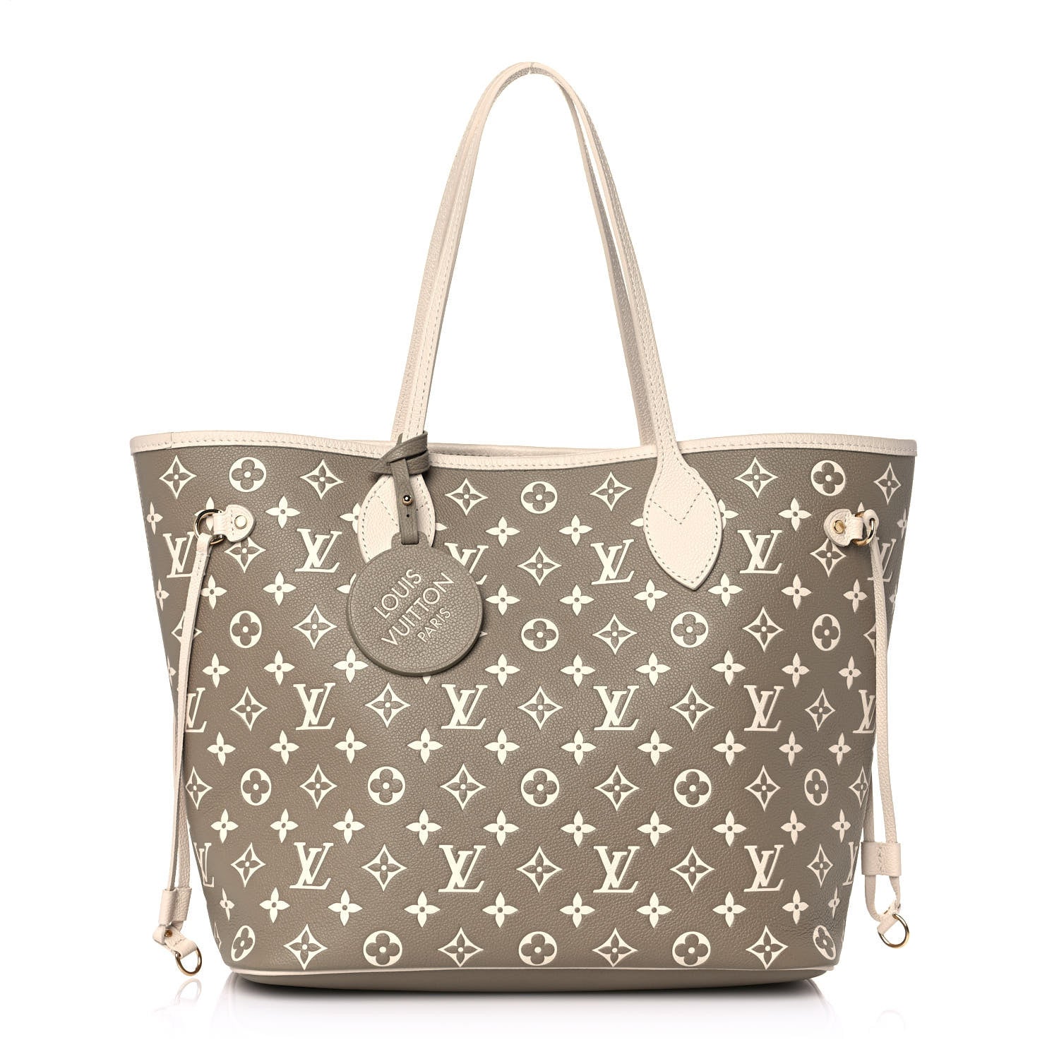 Louis Vuitton Empreinte Monogram Spring In The City Neverfull MM Kaki Beige Cream 1 of 9