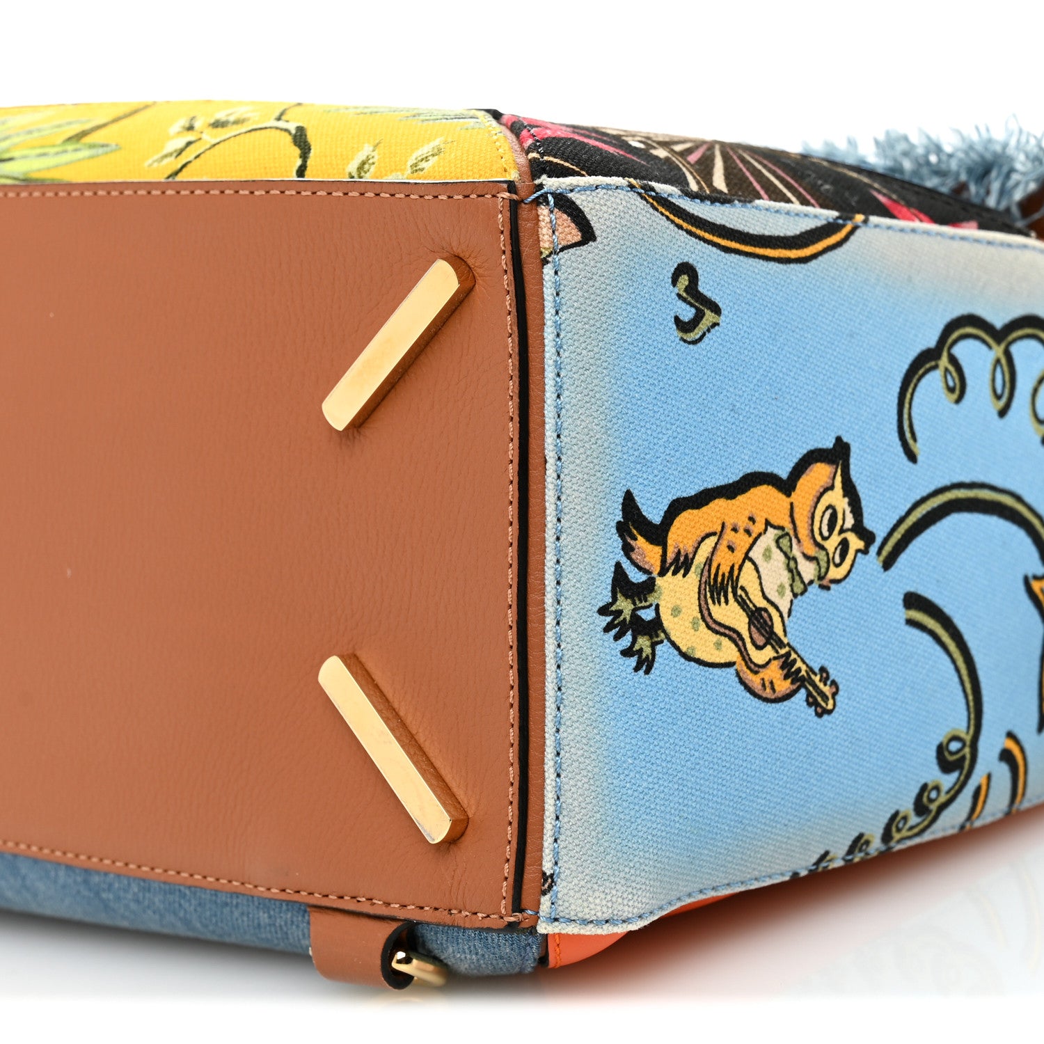 Loewe Calfskin Denim Paula's Ibiza Parrot Puzzle Bag Multicolor 9 of 10