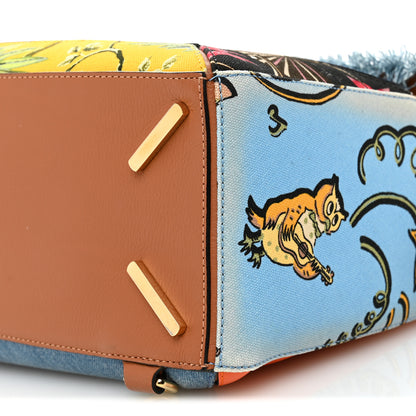 Loewe Calfskin Denim Paula's Ibiza Parrot Puzzle Bag Multicolor 9 of 10