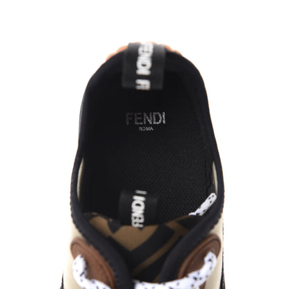 Fendi Technical Mesh Lycra FFreedom Patchwork Sneakers 37.5 Nude Tobacco Black 7 of 10
