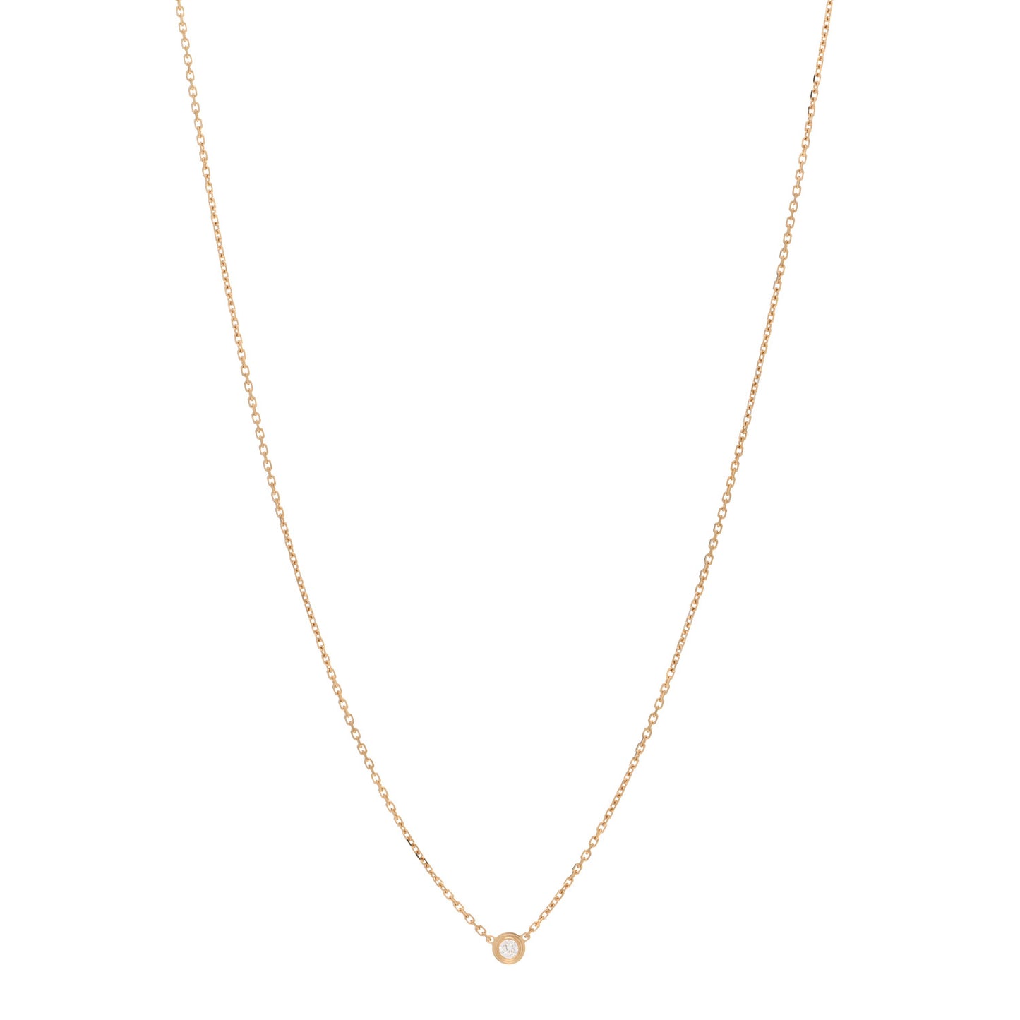 18K Yellow Gold Diamond XS D'Amour Pendant Necklace
