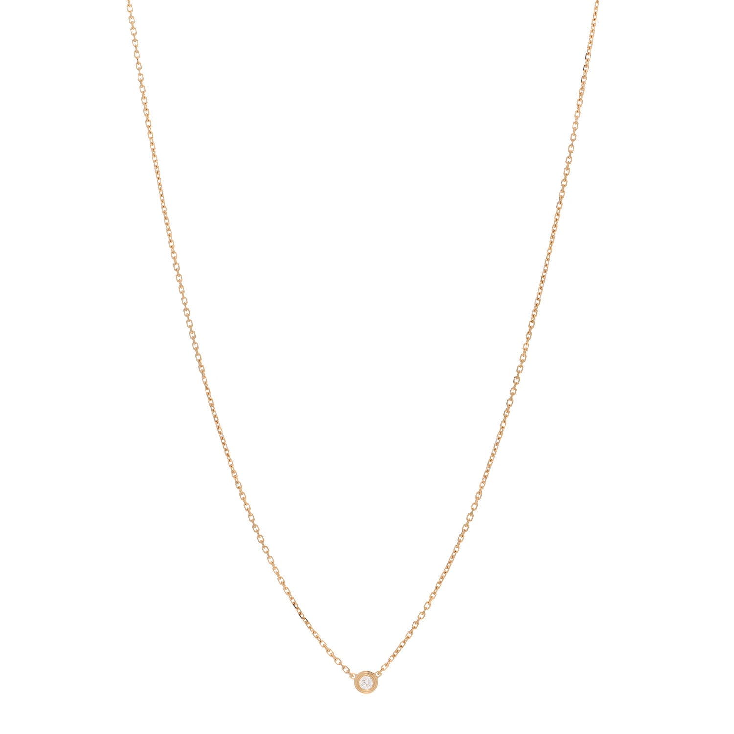 Cartier 18K Yellow Gold Diamond XS D'Amour Pendant Necklace 1 of 4