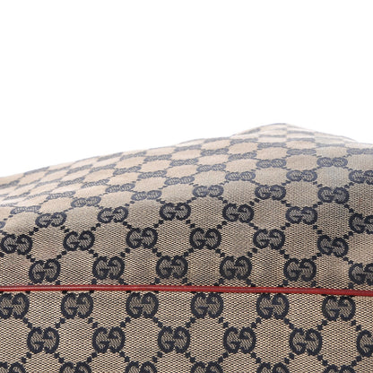 Gucci Monogram Large Positano Tote Navy Red 16 of 17