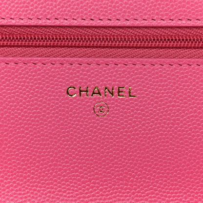 Chanel Caviar Quilted Wallet on Chain WOC Pink 6 of 14