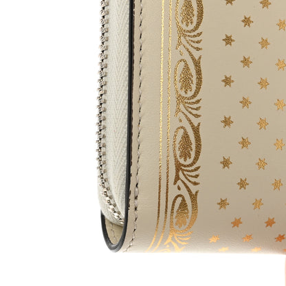 Gucci X SEGA Calfskin GUCCY Stars Zip Around Wallet Mystic White Gold 11 of 13
