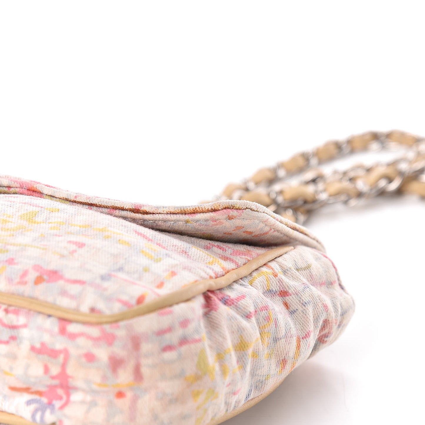 Canvas Watercolor Tweed Print Clover Small Flap Multicolor
