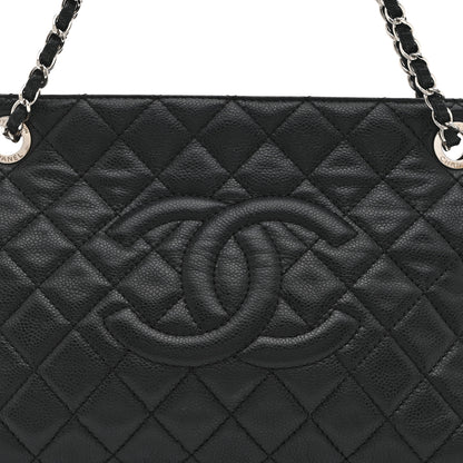 Chanel Caviar Quilted CC Timeless Soft Tote Black 8 of 10