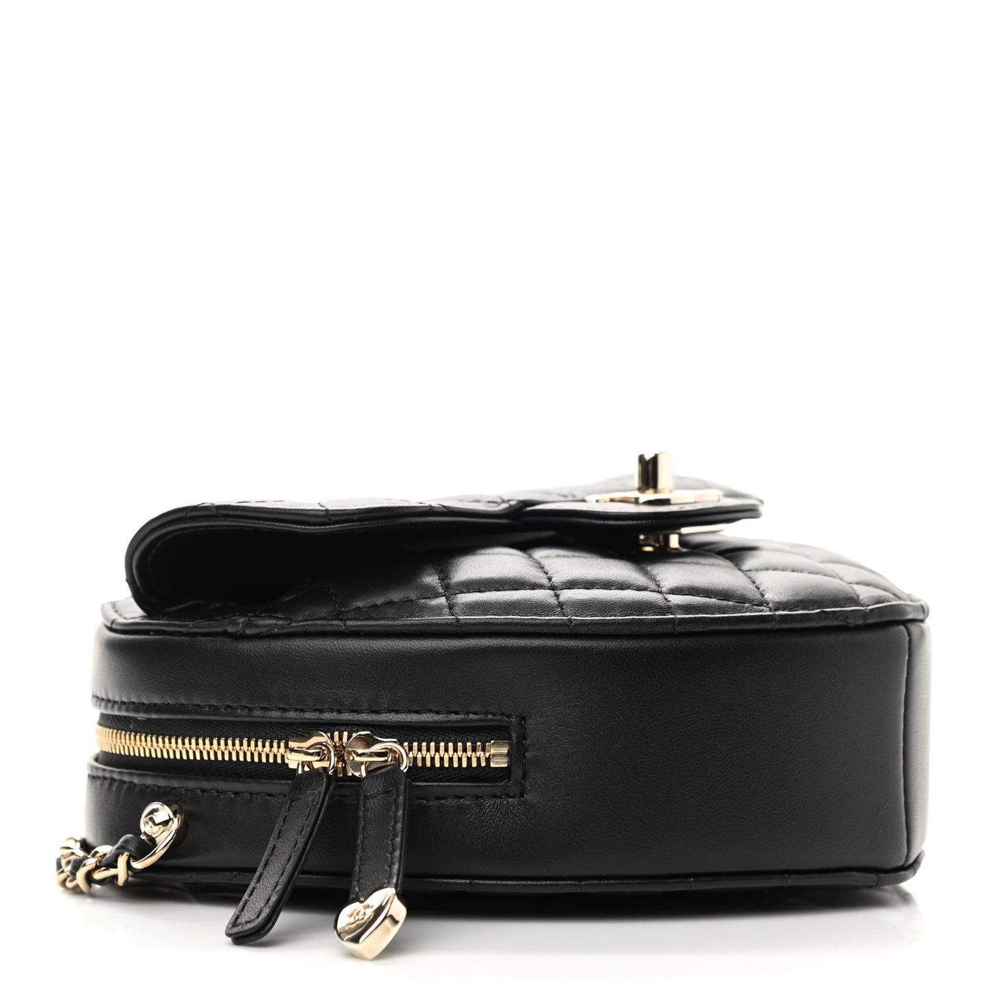 Lambskin Quilted CC In Love Heart Bag Black