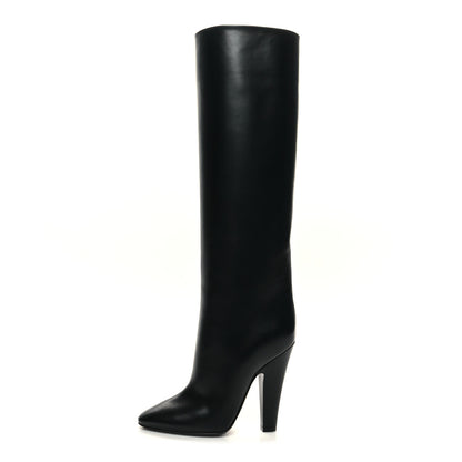 Saint Laurent Vanity Softy Calfskin 68 Tube 110 Boots 36 Black 1 of 8