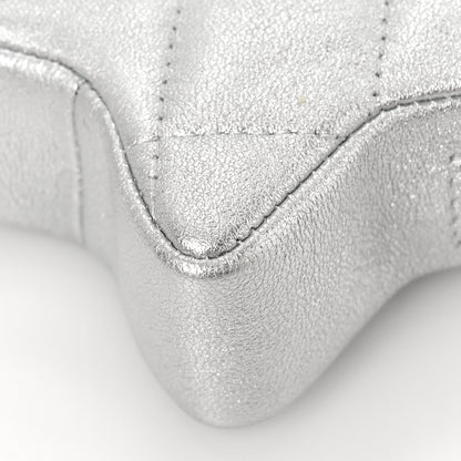 Chanel Metallic Lambskin Walk Of Fame Star Clip On Coin Purse Silver 9 of 9