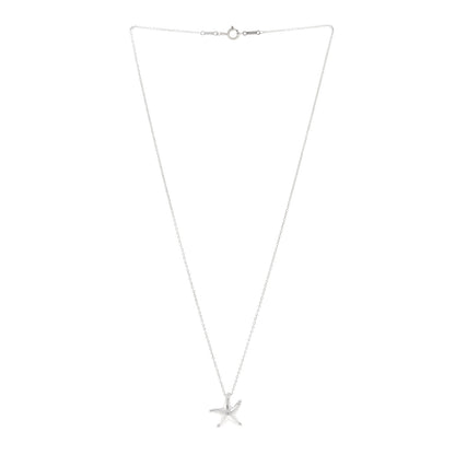 Tiffany Sterling Silver 15mm Elsa Peretti Starfish Pendant Necklace 3 of 4