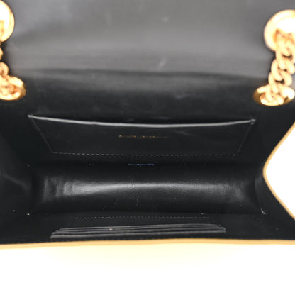 Dolce & Gabbana Metallic Calfskin Crocodile Embossed Mini Devotion Envelope Bag Gold 5 of 10