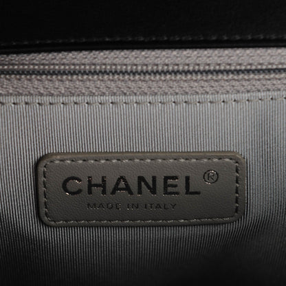Chanel Calfskin Chevron Quilted New Medium Boy Flap Black 6 of 7