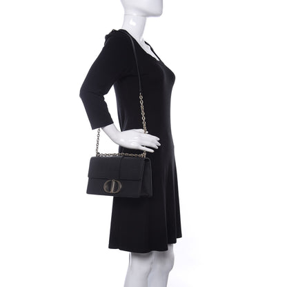 Christian Dior Grained Calfskin Embossed 30 Montaigne Chain Flap Bag Black 2 of 8