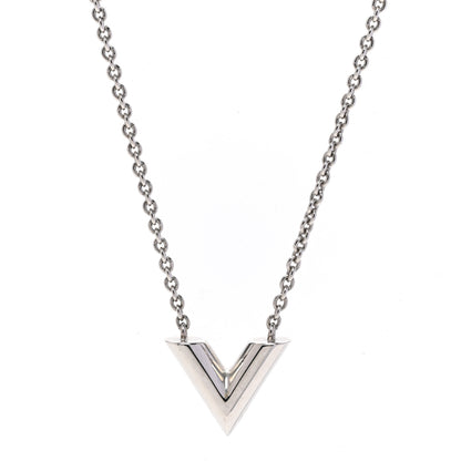 Louis Vuitton Metal Essential V Supple Necklace Silver 1 of 6
