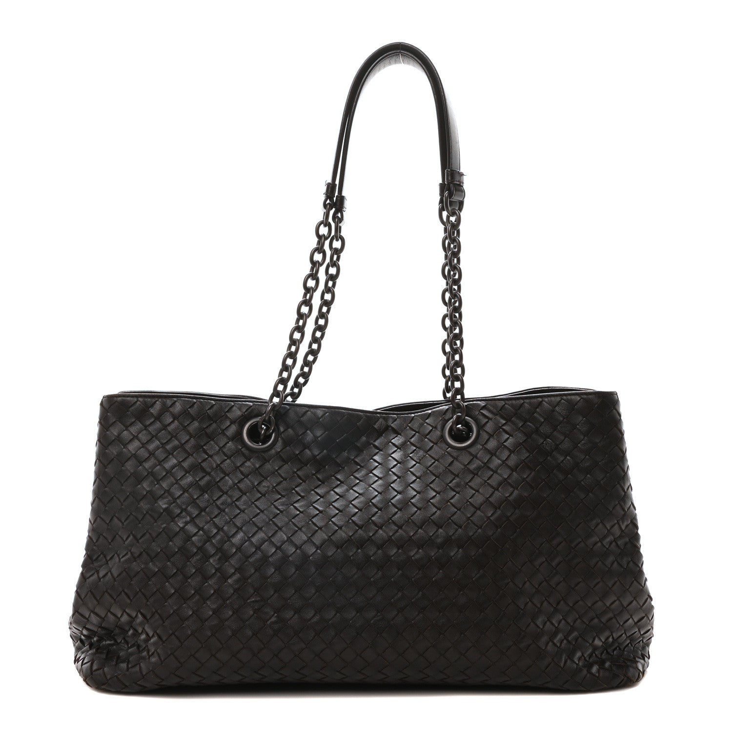 Bottega Veneta Nappa Intrecciato Classic Chain Strap Tote Ebano 1 of 10