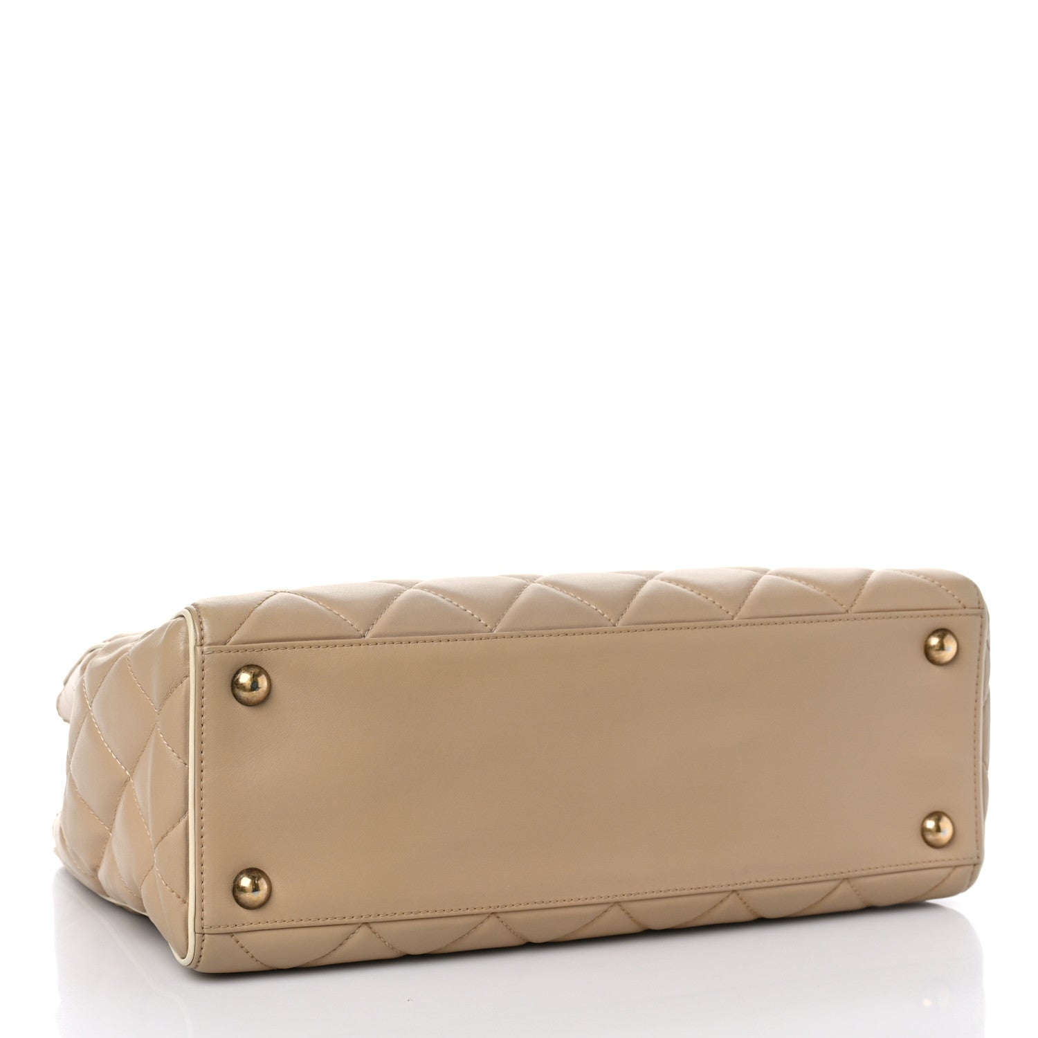 Chanel Lambskin Quilted Small Portobello Tote Beige 4 of 14