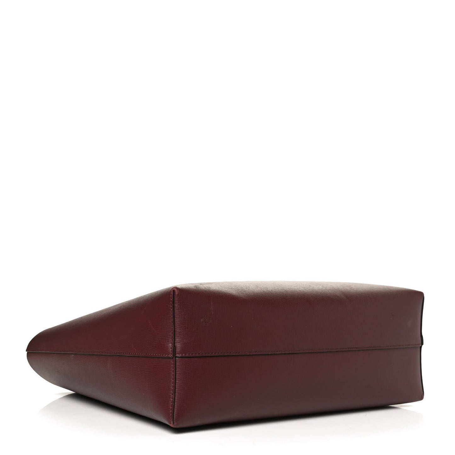 Grained Calfskin Small T Tote Bordeaux