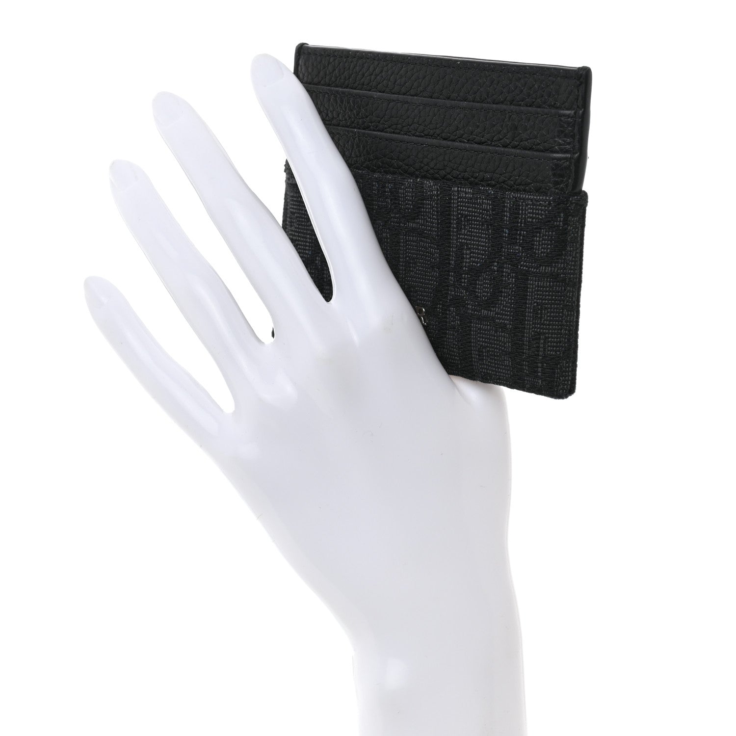 Christian Dior Calfskin Oblique Card Holder Black 2 of 7