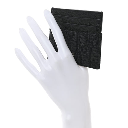 Christian Dior Calfskin Oblique Card Holder Black 2 of 7