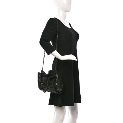 Stella McCartney Chamois Shiny Dotted Mini Falabella Fold Over Tote Ruthenium 2 of 9