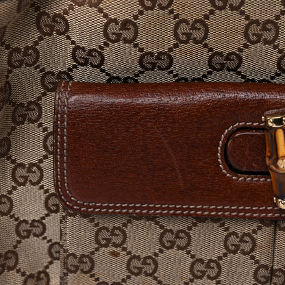 Gucci Monogram Bamboo Top Handle Bag Brown 22 of 24