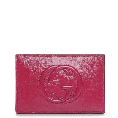 Gucci Patent Soho Envelope Card Case Bright Bougainvillea 1 of 7