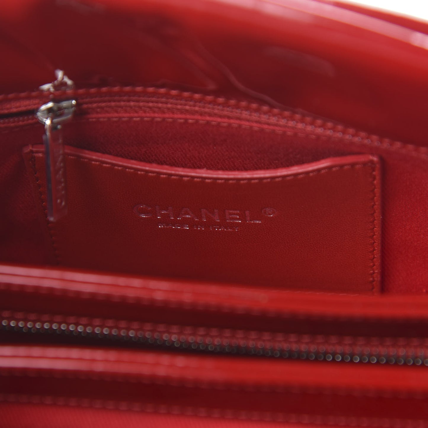 Patent Quilted Small Just Mademoiselle Bowling Bag Red