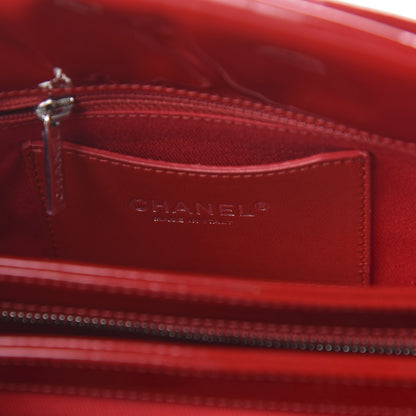 Chanel Patent Quilted Small Just Mademoiselle Bowling Bag Red 8 of 12