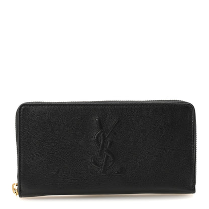 Saint Laurent Chevre Belle De Jour Zip Around Wallet Black 1 of 7