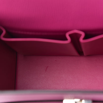 Hermes Chevre Mysore Enamel Cinhetic Boxy Top Handle Bag Rose Pourpre 10 of 13
