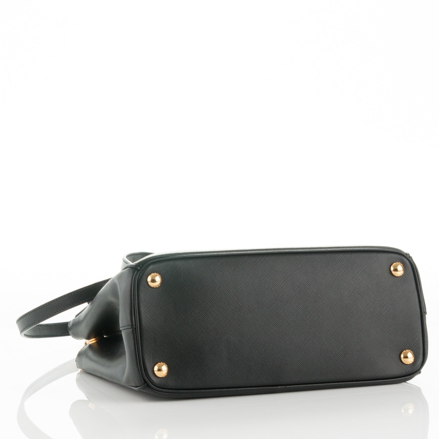 Saffiano Small Galleria Double Zip Tote Black
