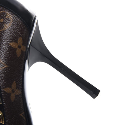 Louis Vuitton Calfskin Monogram Eldorado Pumps 39 Cacao 10 of 11