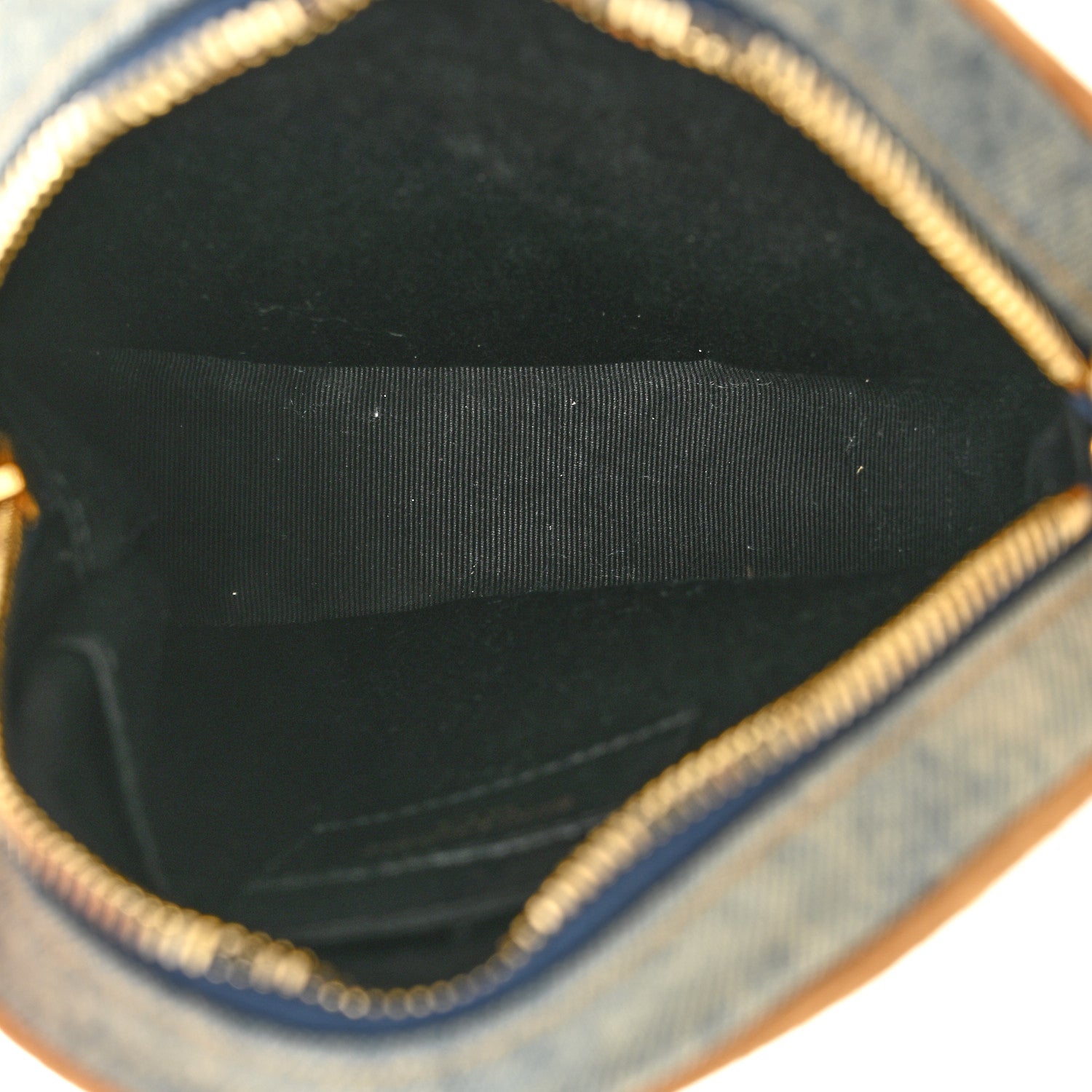 Saint Laurent Denim Quilted Monogram Round Crossbody Bag Rodeo Blue 4 of 9