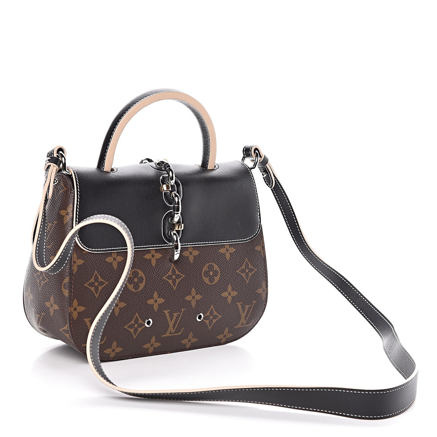 Louis Vuitton Calfskin Monogram Chain It Bag PM Black 4 of 10