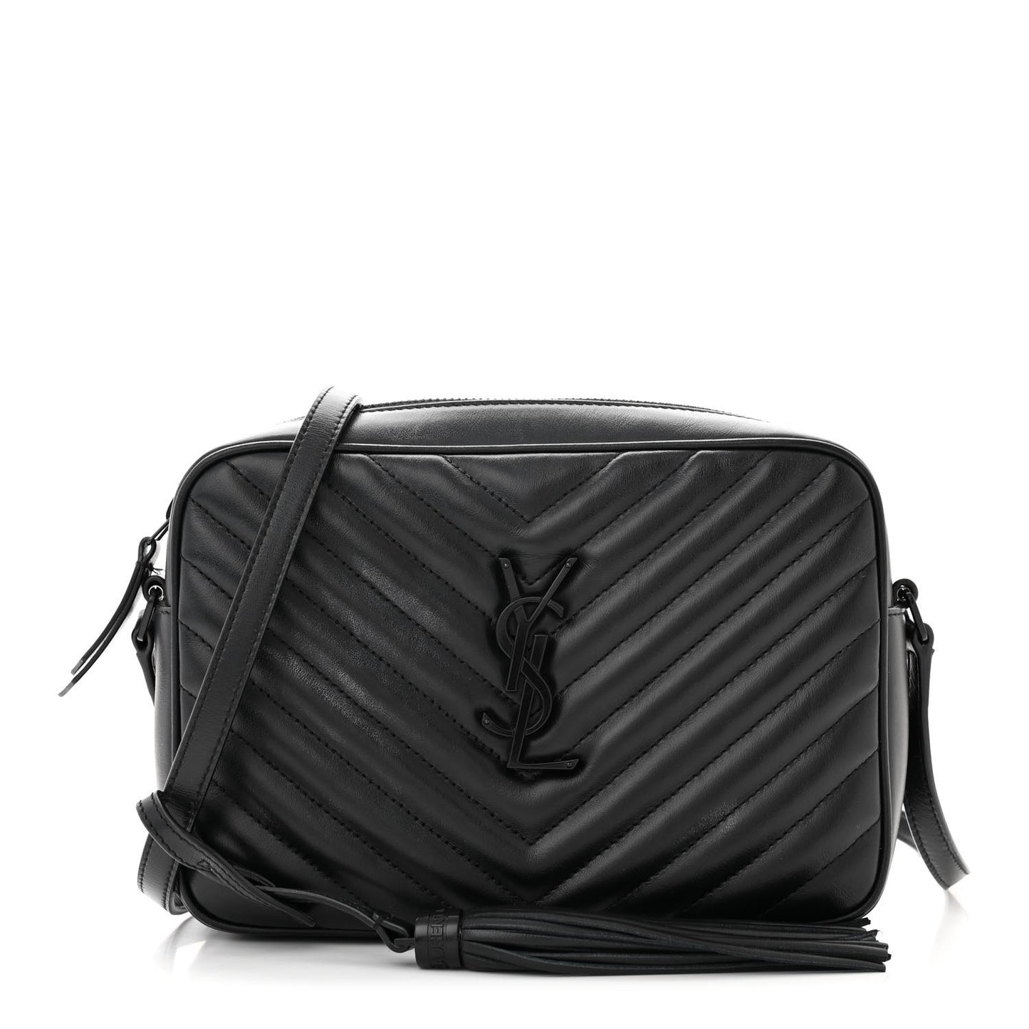Calfskin Matelasse Monogram Monochrome Lou Camera Bag Black