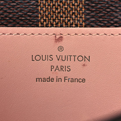 Louis Vuitton Damier Ebene Croisette Chain Wallet Rose Ballerine 6 of 11