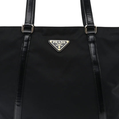 Prada Tessuto Nylon Calfskin Shopping Tote Black 8 of 11