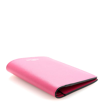 Saint Laurent Grain De Poudre Credit Card Wallet Fuxia Couture 4 of 6