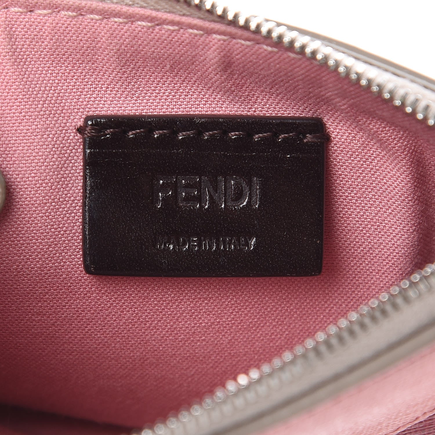 Fendi Vitello Elite Crystal Eye Monster Coin Pouch Key Case Grigio Polvere Ribes Multicolor 6 of 8