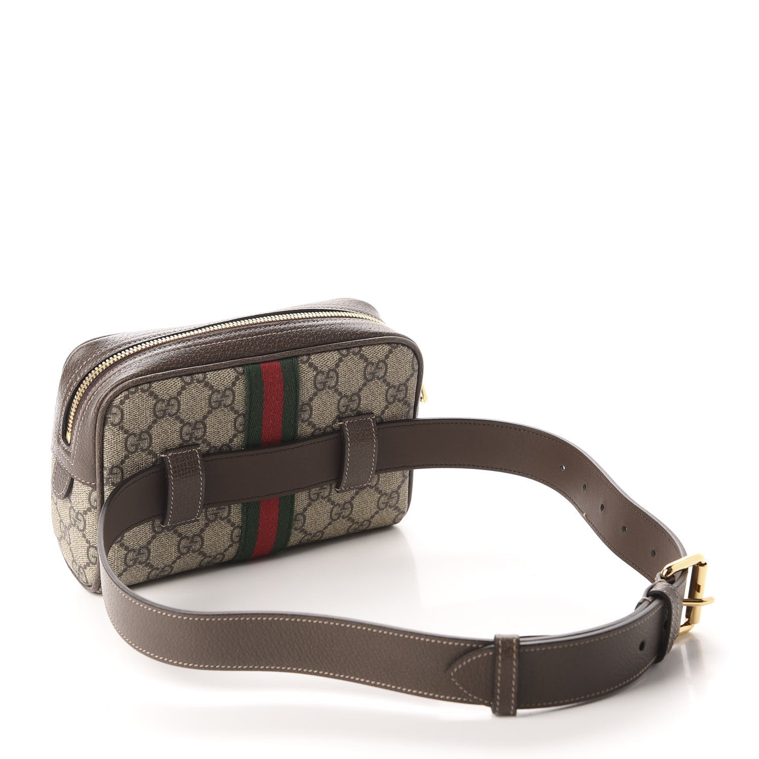 Gucci GG Supreme Monogram Web Small Ophidia Belt Bag 75 30 Dark Brown 3 of 11