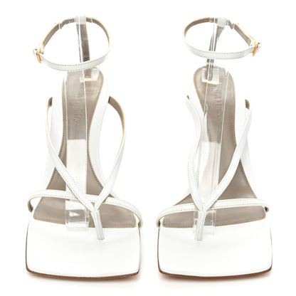 Bottega Veneta Lambskin Stretch Multi Strap 90mm Sandals 40 Optic White 2 of 9