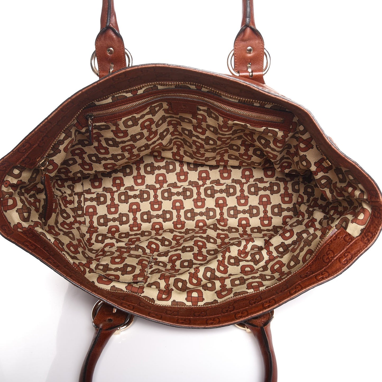 Guccissima Trim Large Signoria Tote Brown