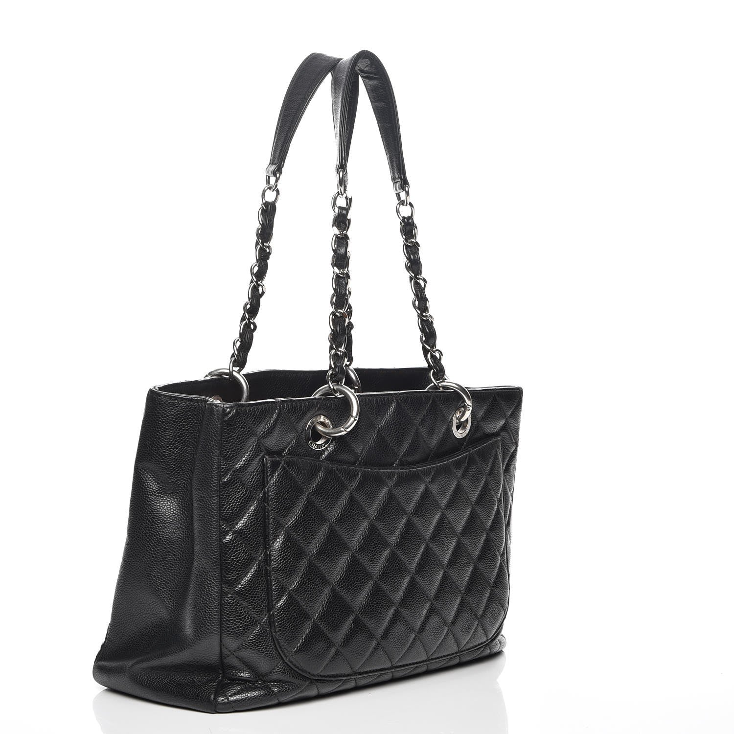 Chanel Caviar Quilted Grand Shopping Tote GST Black 3 of 7